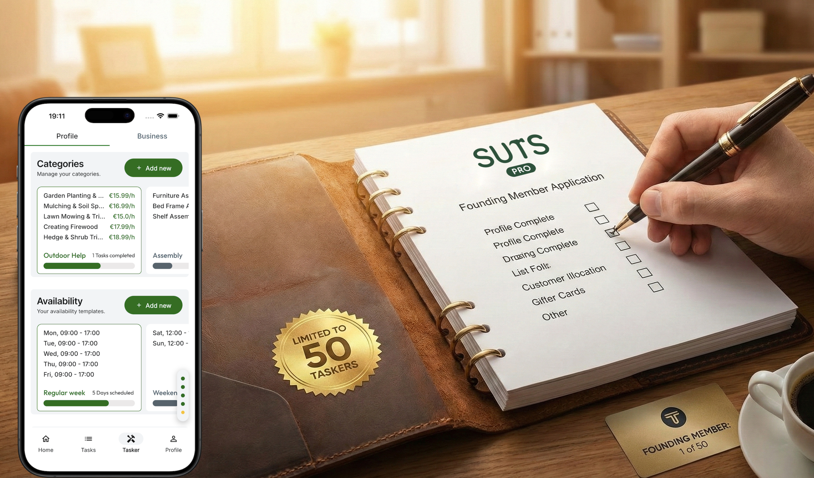 We're looking for Taskers — get 3 months of Suts Pro for free